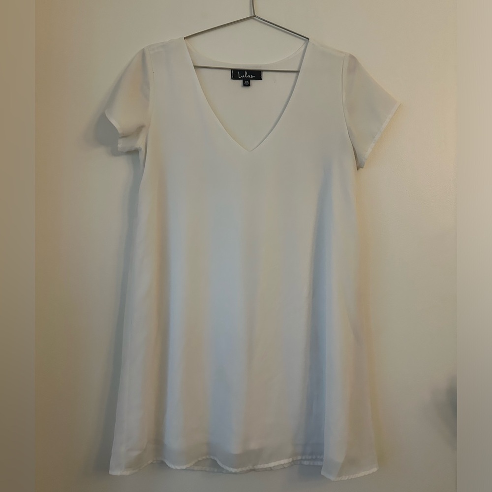 Lulu’s Freestyle White Shift Dress - Picture 2 of 5